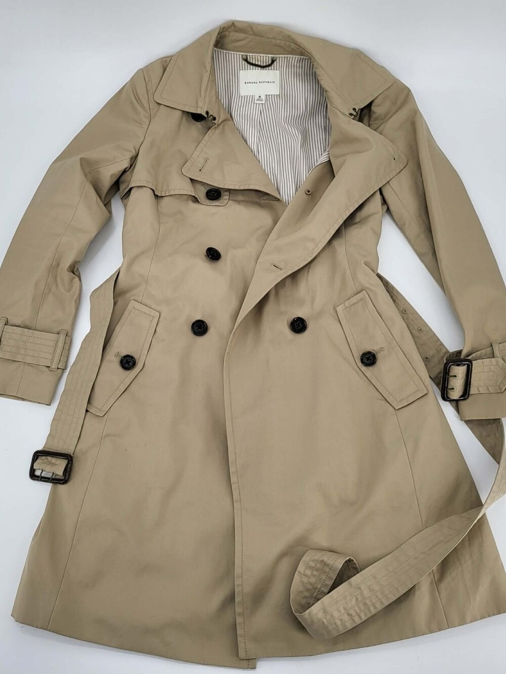 Banana Republic Tan Double-Breasted Trench Coat